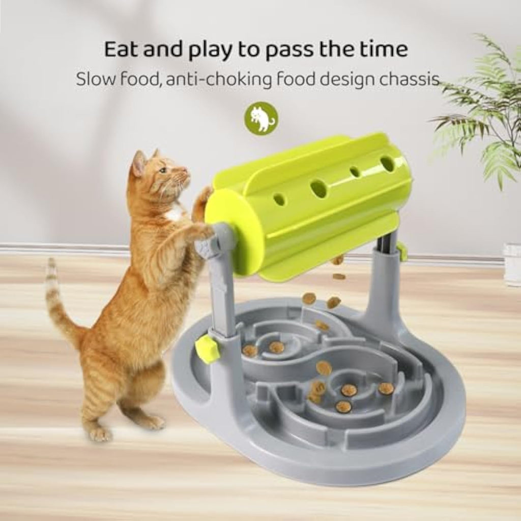 Eco-Paws Interactive Slow Feeder Puzzle Bowl — Dog & Cat IQ Treat Toy
