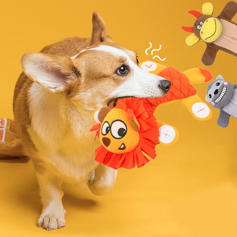Eco-Paws Squeaky Plush Dog Toy – Durable Bite-Friendly Fun