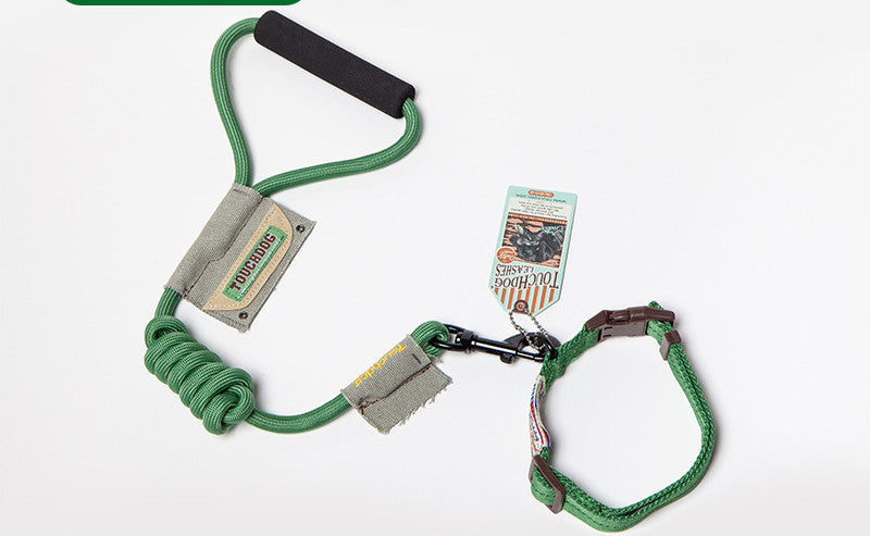 Eco-Paws Tactical No-Pull Dog Leash & Harness Set — Anti-Pull, Shock-Absorbing, All Sizes