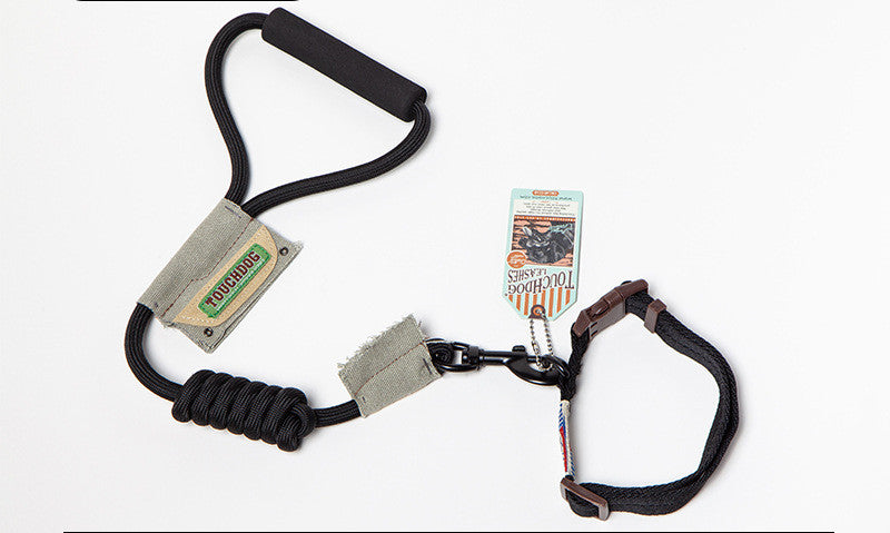 Eco-Paws Tactical No-Pull Dog Leash & Harness Set — Anti-Pull, Shock-Absorbing, All Sizes