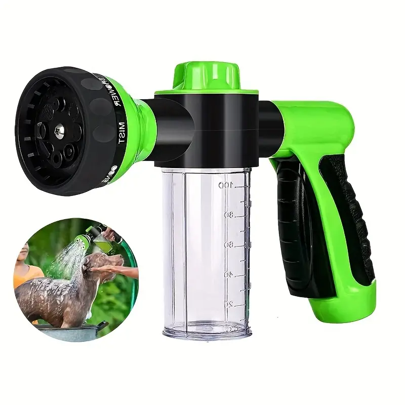 Eco-Paws Pet Dog Wash Outdoor,  High-Pressure Pet Shower Sprayer Dog Shower Brush And Pet Grooming Comb For Watering Flowers, Car Washing, Pet Bathing