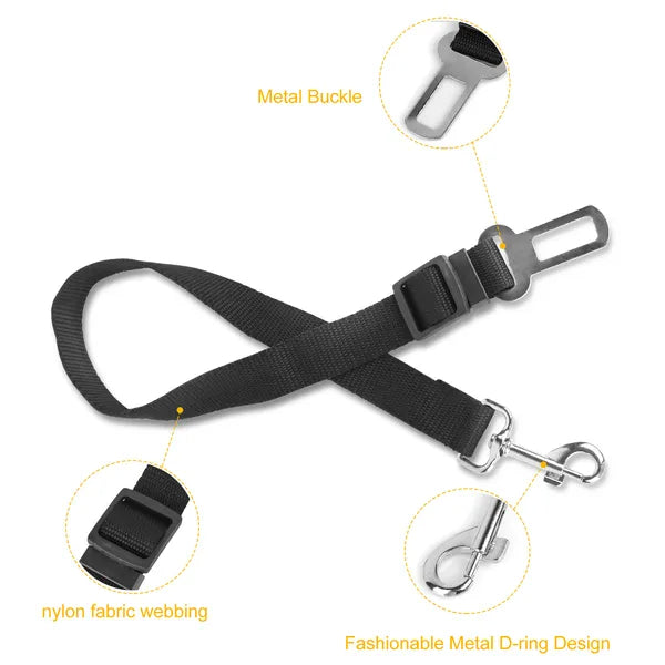 Eco-Paws 2-Pack Adjustable Dog Car Seat Belt – Safety Harness Leash for Travel