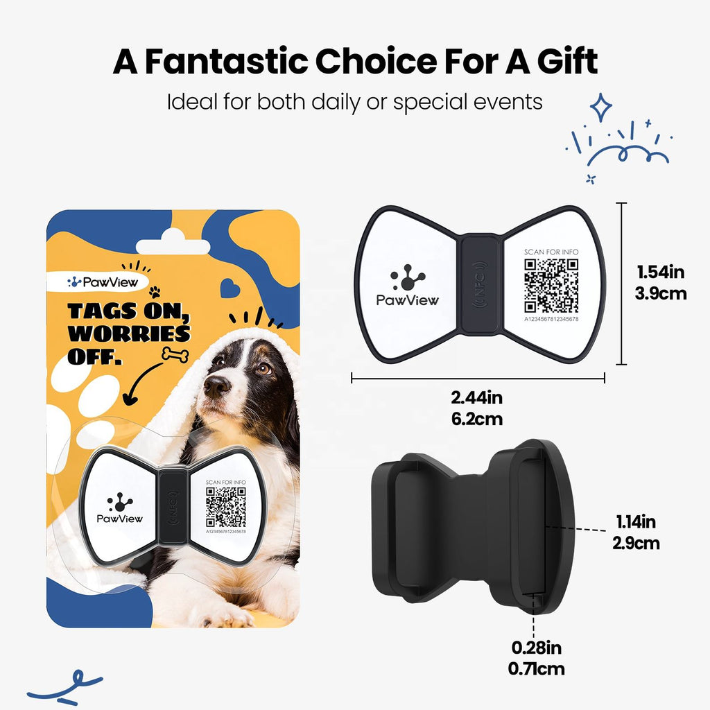 Eco-Paws NFC Smart Pet ID Tag — QR Code Tracking & Instant Contact Info