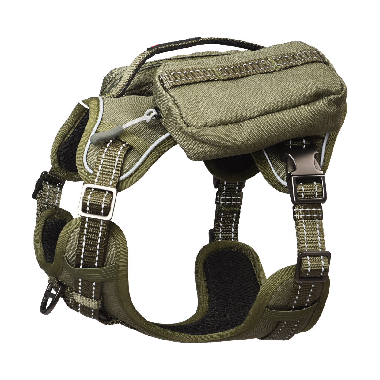 Eco-Paws Tactical Dog Harness With Mini Backpack — No-Pull, Heavy-Duty, Adjustable