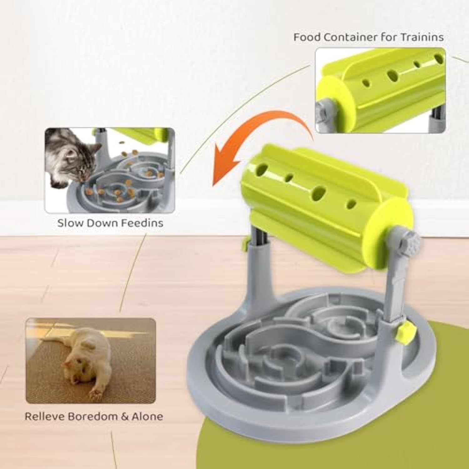 Eco-Paws Interactive Slow Feeder Puzzle Bowl — Dog & Cat IQ Treat Toy